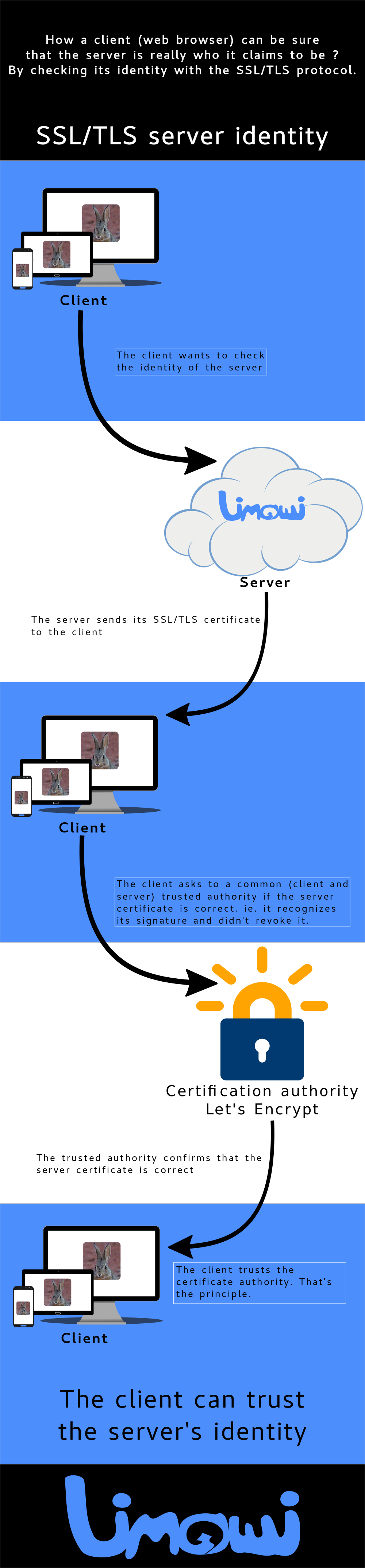 Diagram displaying the SSL/TLS identity flow